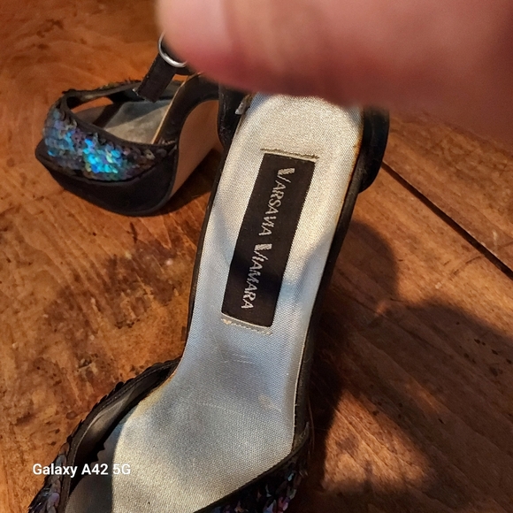 Vintage sequined heels - Picture 3 of 8